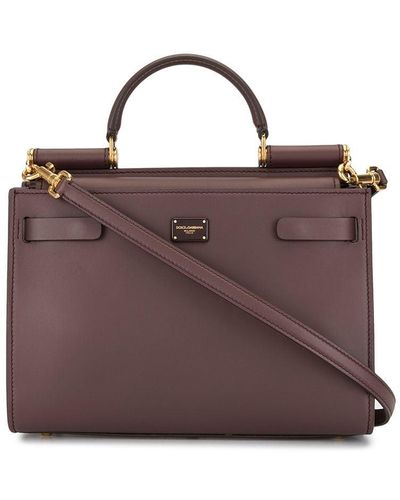Dolce & Gabbana Medium Sicily 62 Shoulder Bag - Purple