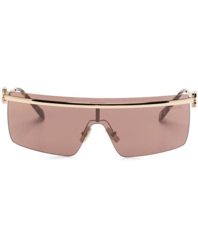 Miu Miu Shield-frame Sunglasses - Pink