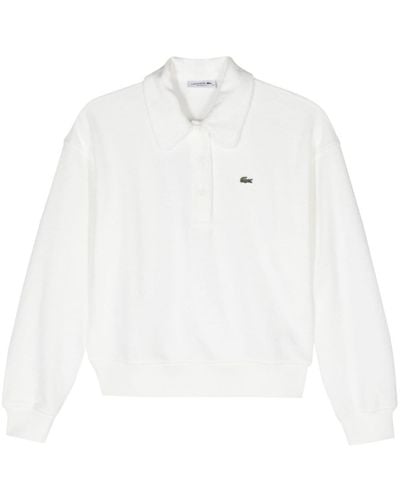 Lacoste Towelling-finish Polo Top - White