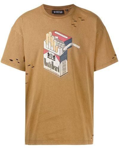 Mostly Heard Rarely Seen Graphic-print Cotton T-shirt - Brown