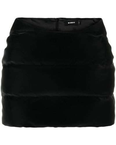MISBHV Puffer Trinity Latex Padded Miniskirt - Black