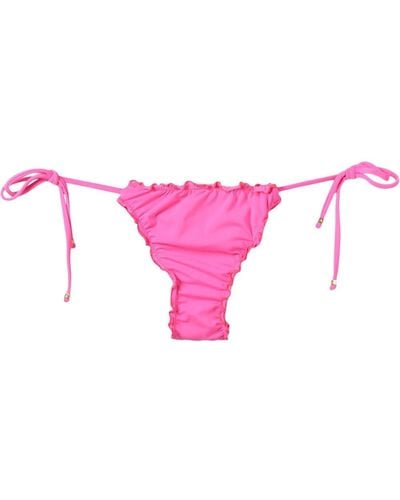 Amir Slama Ruffle Trim Bikini Bottom - Pink