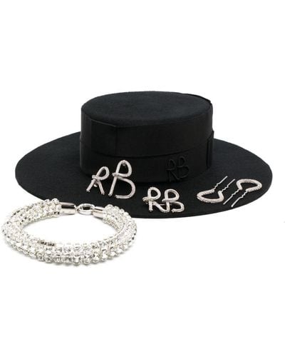 Ruslan Baginskiy Crystal Edition Wool Hat - Black