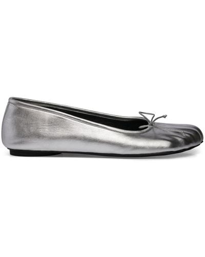 Balenciaga Fetish Moulded Leather Ballerina Shoes - Grey
