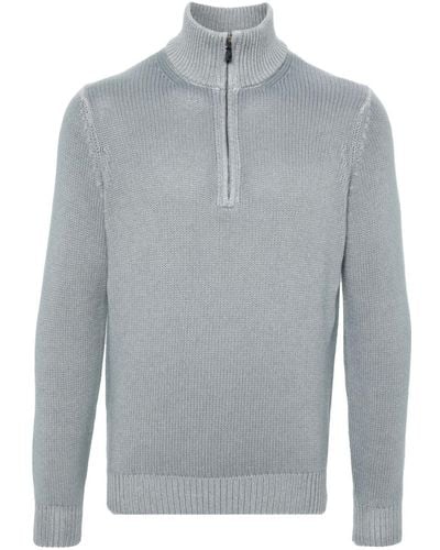 Dell'Oglio High-neck Wool Blend Jumper - Grey