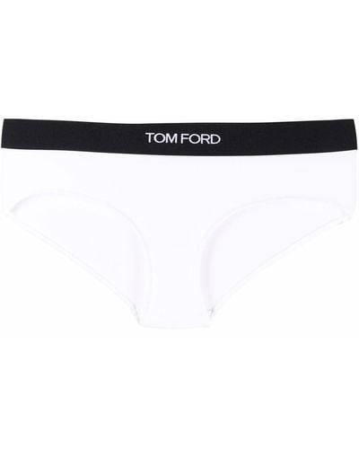 Tom Ford Bragas con logo en la cinturilla - Blanco