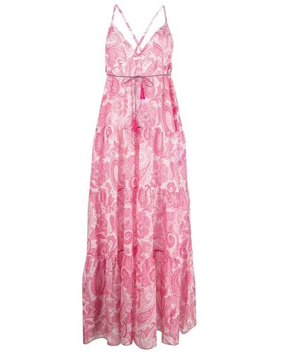 Etro Paisley-print Beach Dress - Pink
