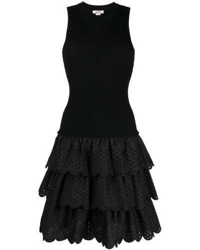 Jason Wu Sleeveless Ruffled-skirt Dress - Black