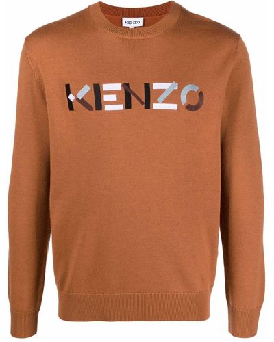 KENZO ロゴ セーター - ブラウン
