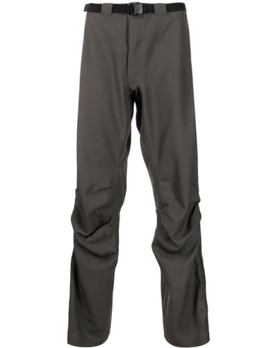 GR10K Pantalones Arc con detalles fruncidos - Gris