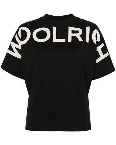 Woolrich ロゴ Tシャツ - ブラック