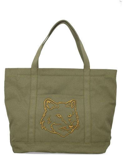 Maison Kitsuné Fox Head Shopper - Groen