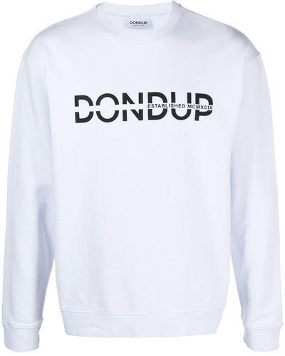Dondup Jersey con cuello redondo y logo - Blanco