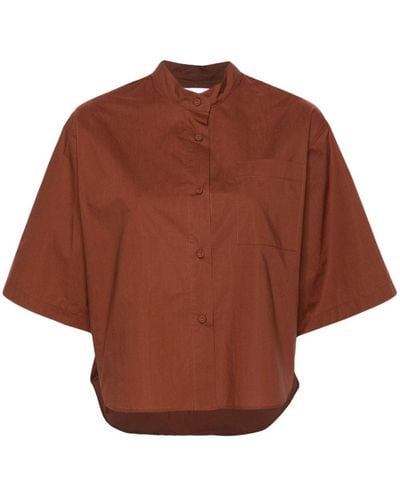 Forte Forte Cropped Short-sleeve Shirt - Brown