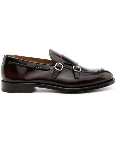 Doucal's Chaussures en cuir à double boucles - Noir