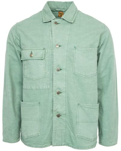 Human Made Garment Dyed Cotton Shirt Jacket - Green