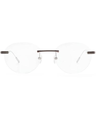 Zegna Rahmenlose Sonnenbrille mit runden Gläsern - Mettallic