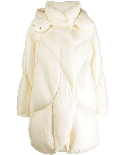 JNBY Off-centre Quilted Puffer Coat - White