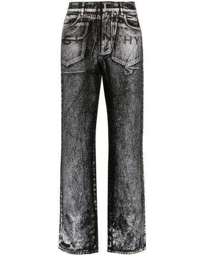 Givenchy Jeans mit Trompe-l'oeil-Print - Grau