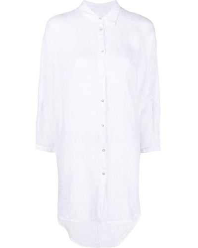 120% Lino Klassisches Hemd - Weiß