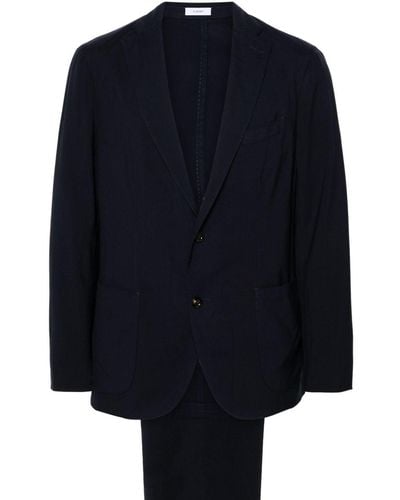 Boglioli Single-breasted virgin wool suit - Azul