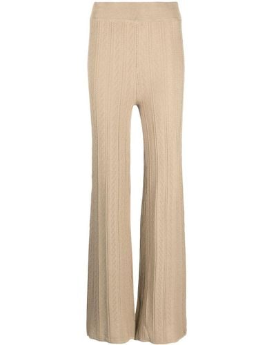 Remain Soleima Knitted Flared Pants - Natural
