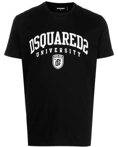 DSquared² College Print T -Shirt - Negro
