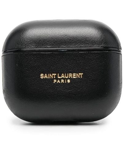 Saint Laurent Logo-embossed Airpods Case - Black