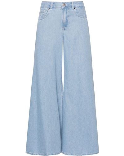 Liu Jo Wide-Leg Cotton Jeans - Blue
