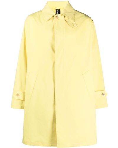 Mackintosh Gabardine Button-down Trench Coat - Yellow