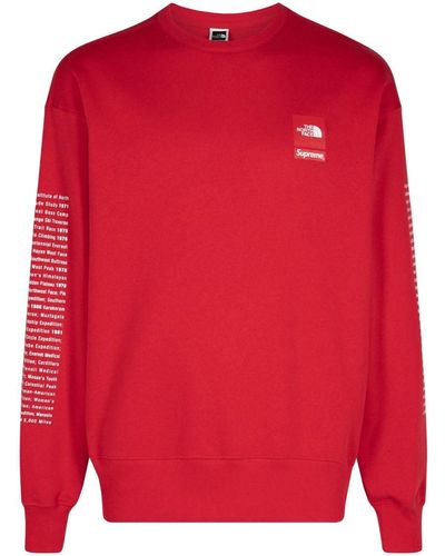 Supreme X The North Face "red" Sweatshirt