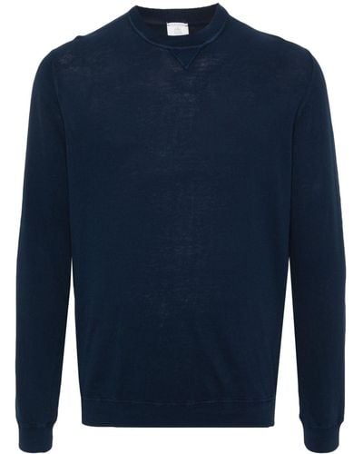 Eleventy Fine-knit Cotton Jumper - Blue