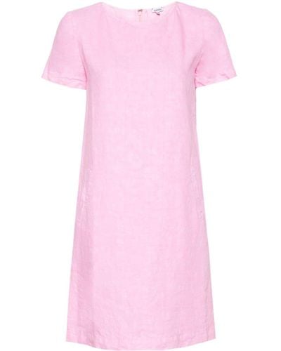 Aspesi Linen Mini T-shirt Dress - Pink