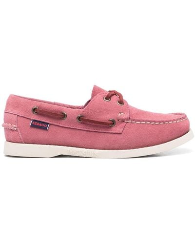 Sebago Boat-style Suede Loafers - Pink