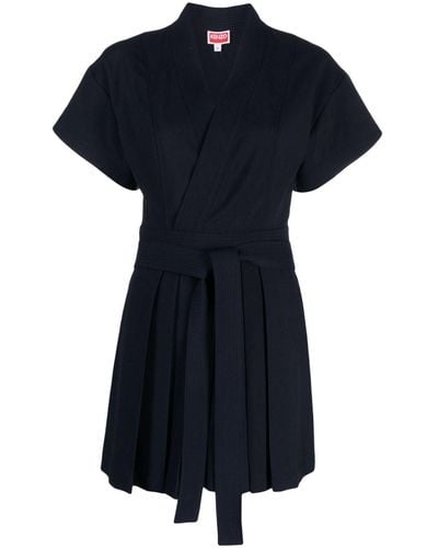 KENZO Geplooide Mini-jurk - Blauw