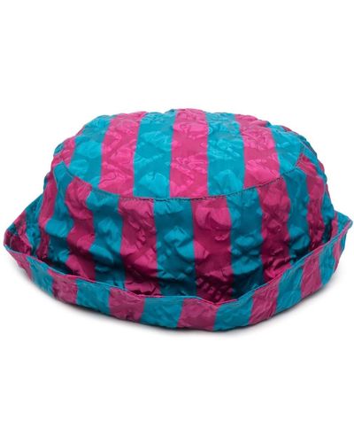 Sunnei Striped Bucket Hat - Blue