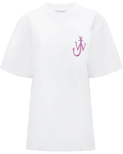 JW Anderson T-shirt Met Tekst - Wit