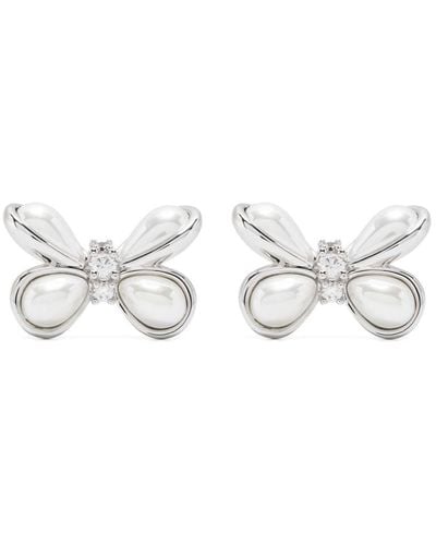 ShuShu/Tong Butterfly-Motif Earrings - White
