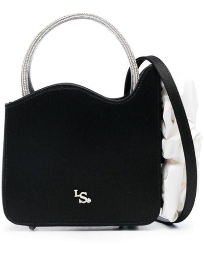Le Silla Rose Rhinestone-embellished Mini Bag - Black