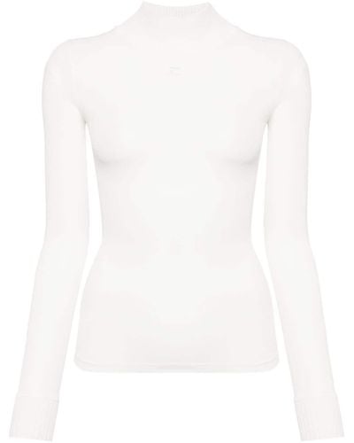 Courreges Reedition Second Skin Mesh Top - White