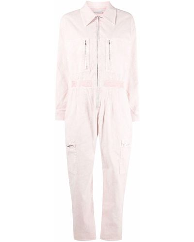 Stella McCartney Mono de manga larga con cremallera - Rosa