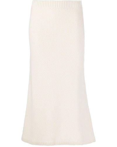 Chloé Cashmere Midi Skirt - White