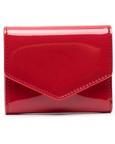 Maison Margiela Tri-fold Leather Wallet - Red