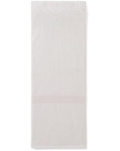 ZEGNA Logo-debossed Cotton Beach Towel - White