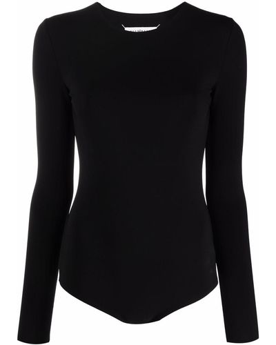 Maison Margiela Long-sleeve Jersey Bodysuit - Black