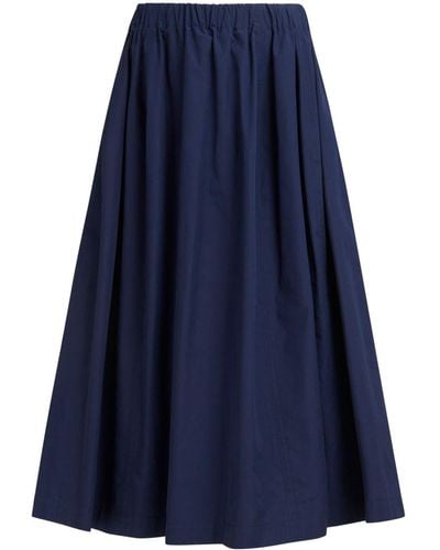 Marni A-line Cotton Midi Skirt - Blue