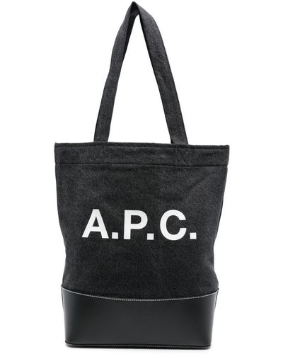 A.P.C. Petit sac cabas Axel - Blanc