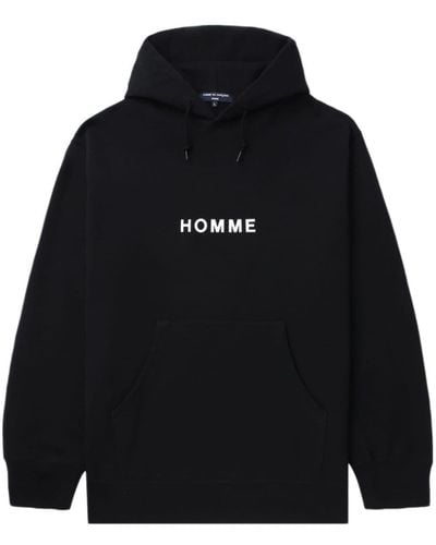 Comme des Garçons Homme-print Cotton Hoodie - Blue