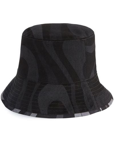 Emilio Pucci Abstract-print Bucket Hat - Black