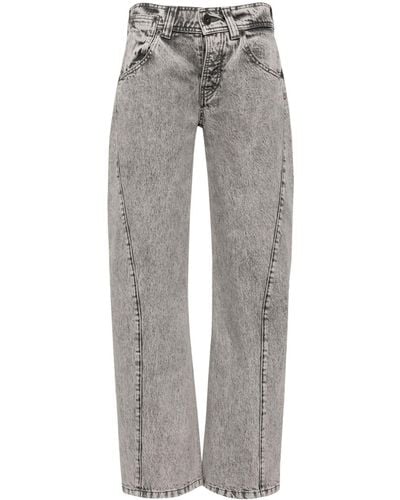 VAQUERA Low-rise crooked-seam jeans - Gris